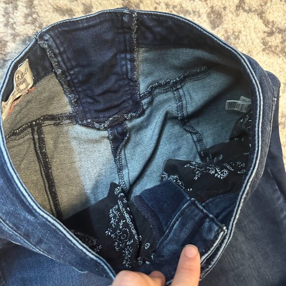 FREE PEOPLE We The Free CRVY Ma Cherie Bell Bottom Jean | 28 | super flare denim - Picture 8 of 12